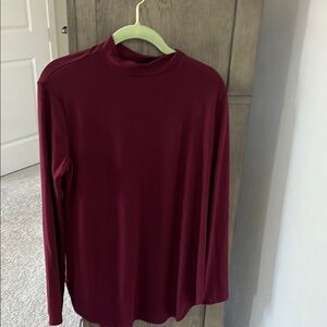 Zenana Outfitters Red Long Sleeve Fitted Blouse